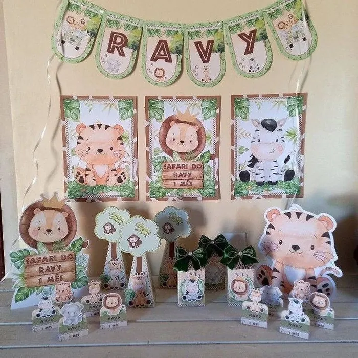 Kit de festa tema Safari Baby